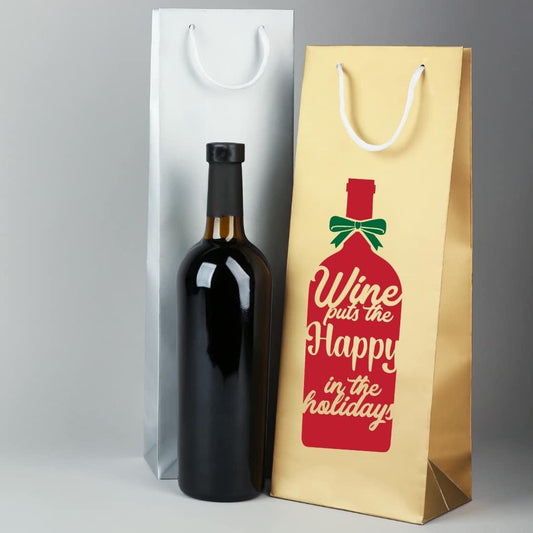 Christmas Wine Bags